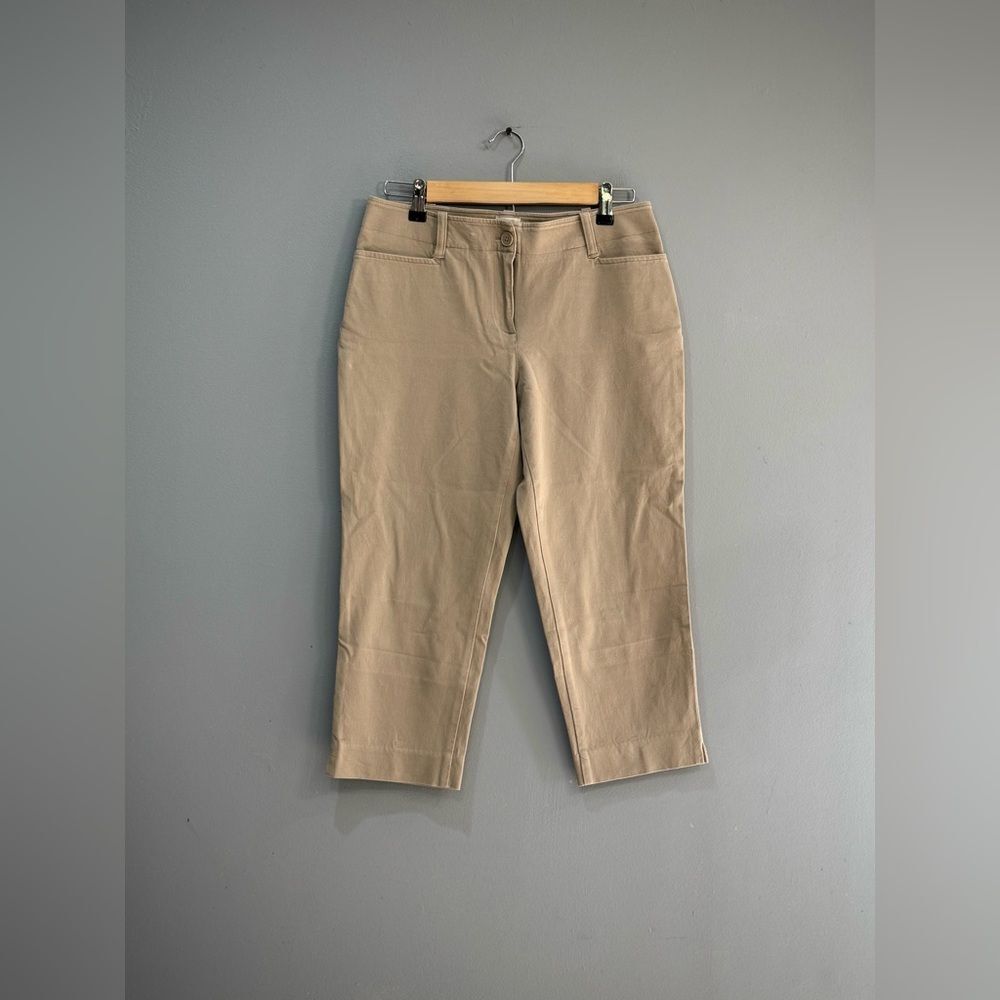 SALE! Tan Talbots Signature Capri Cropped Pants Size 6P EUC